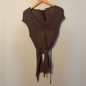 Bryn Walker Linen Blend Knit Vest Small